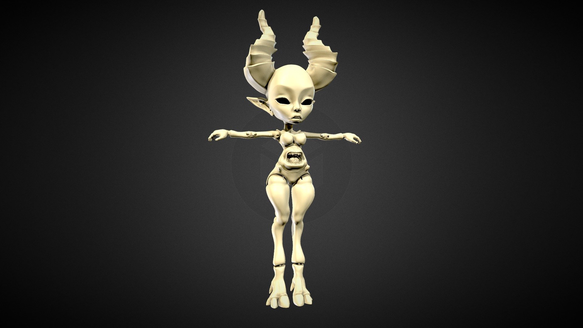 BJD Chibi Demon Model Dark Fantasy Style - 3D model by Print3dburton ...