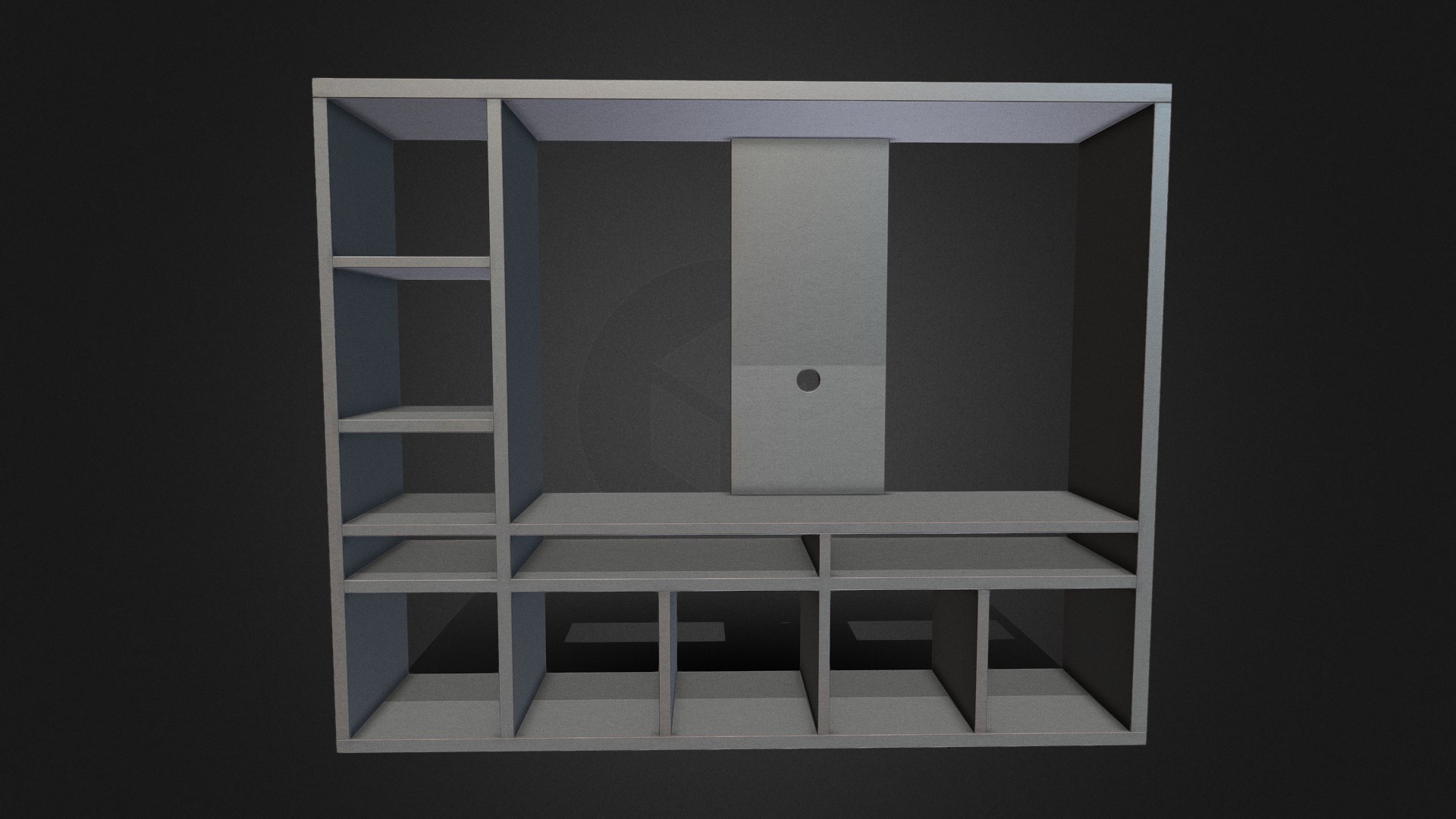 3D model Ikea Tv unit - This is a 3D model of the Ikea Tv unit. The 3D model is about a white rectangular object.