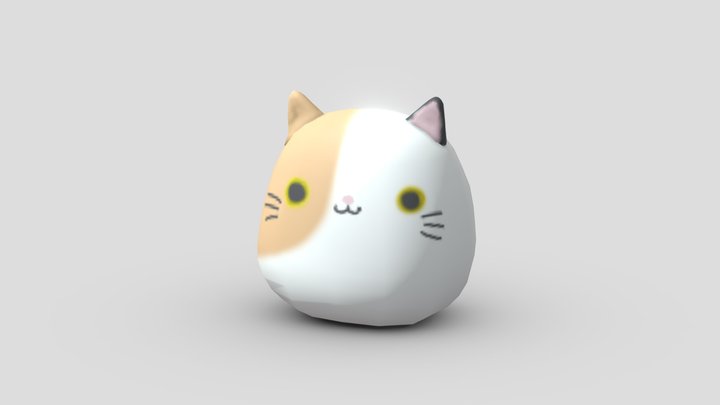 私の過去の作品２　ねこだんご 3D Model