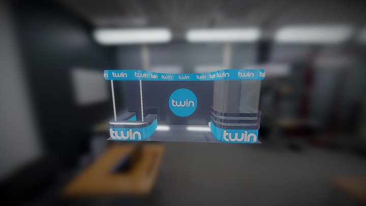 Twin-stand 3D Model
