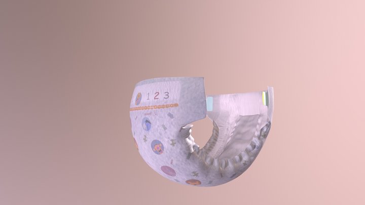 Diaper For Baby Greed 3D Model
