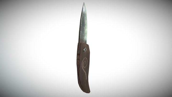 Old Folding Knife 3D Model
