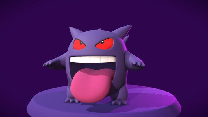 3D model Pokemon Gengar VR / AR / low-poly