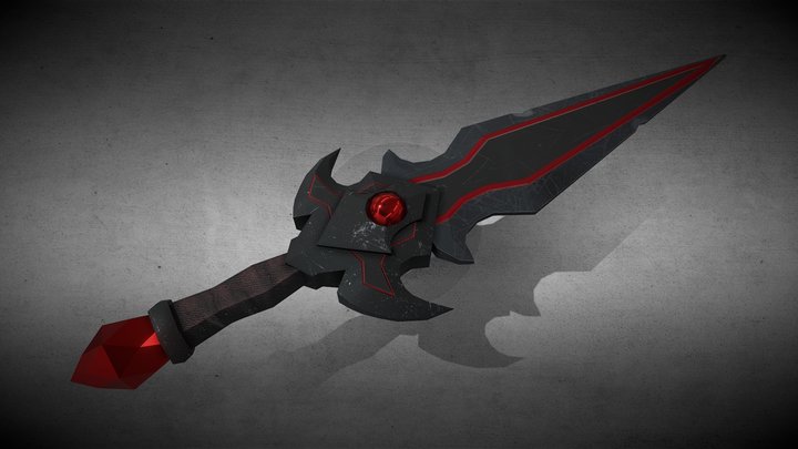 Vampire dagger low poly 3D Model