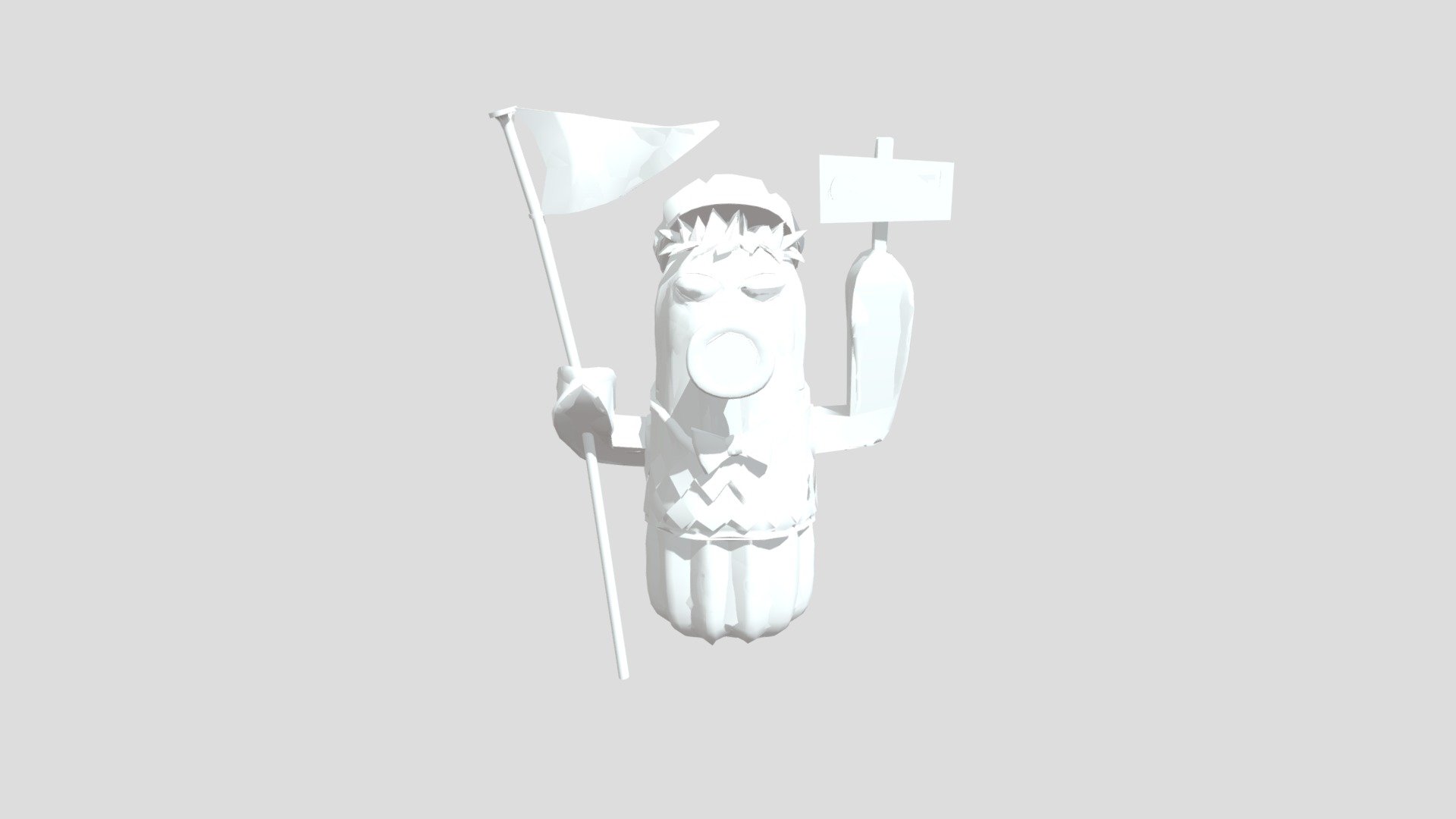 Golfcactusstatue Mesh