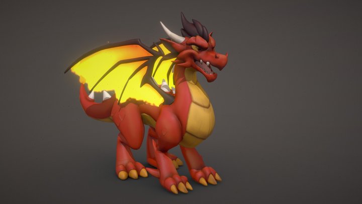 Flame Dragon (Dragon City) 3D Model