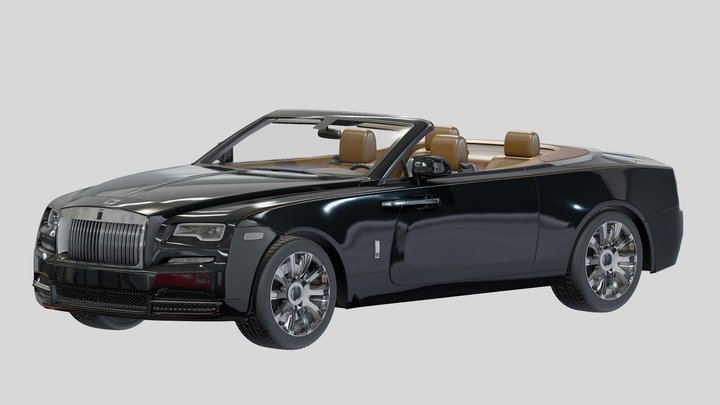 Convertible Ultra Luxury Grand Tourer Car 3D Model