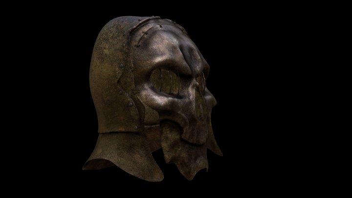 old helmet skull