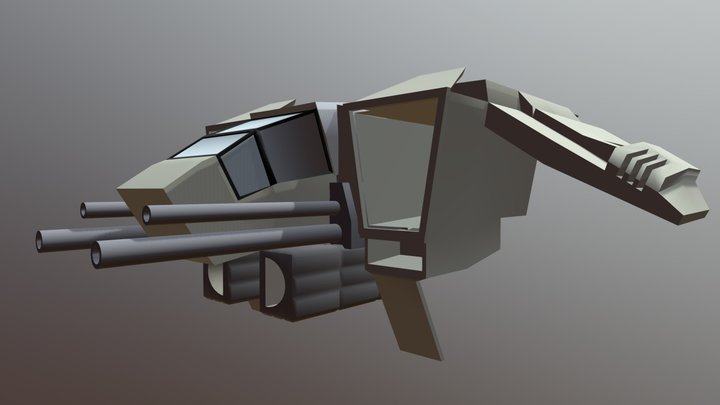 MG17-Strike (Low Poly) 3D Model