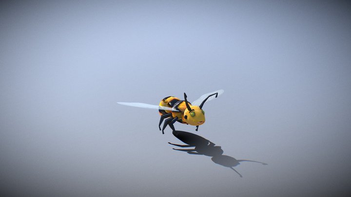 Sci-fi Bee Character (Animated) 3D Model