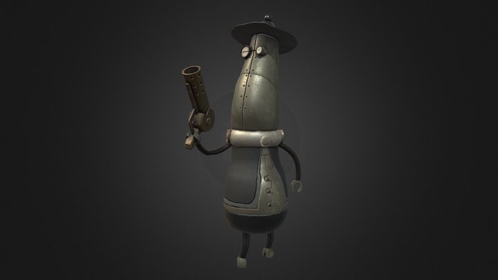 Black Cap Leader - Machinarium 3D Model
