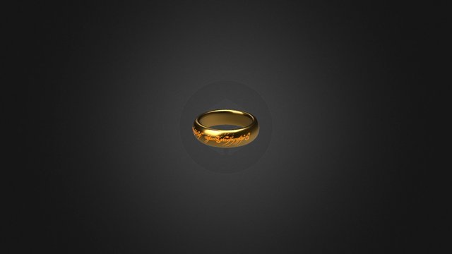 Lord Of The Ring One Ring 3D Model
