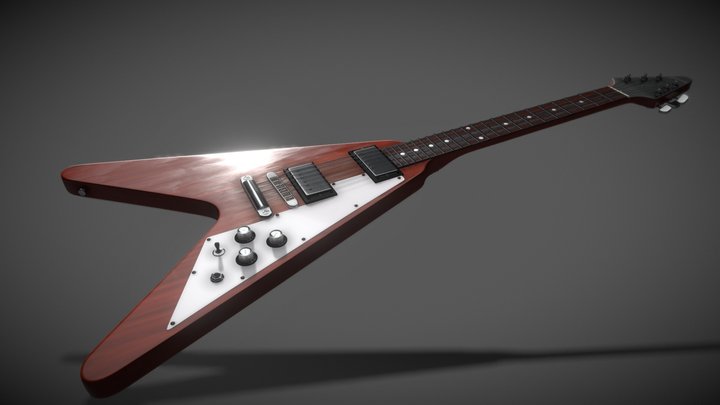 Gibson Flying V Guitar 3D Model