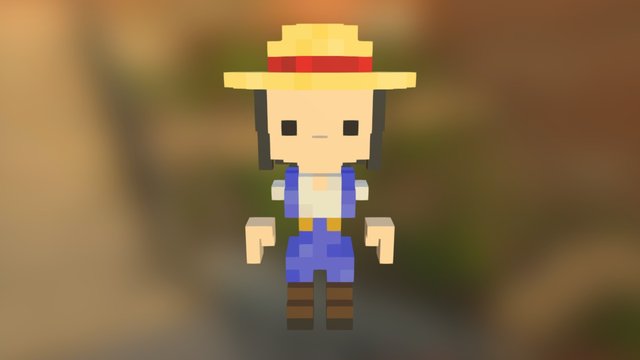 Farmer Woman Set 2 3D Model