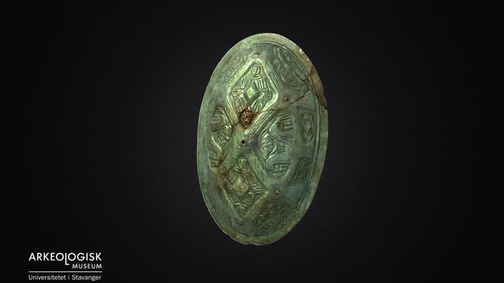 Tortoise brooch, viking age 3D Model