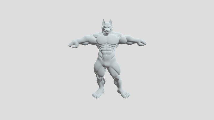 True furry (rig version) 3D Model