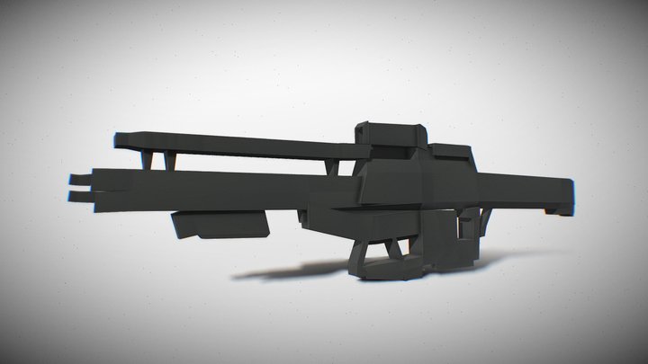 Cameraman Rail Gun low poly 3D Model
