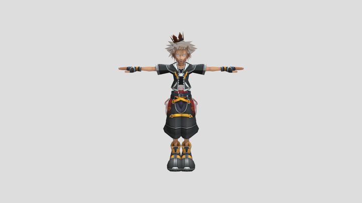 Sora Kingdom Hearts 2 Final Mix JPN 3D Model
