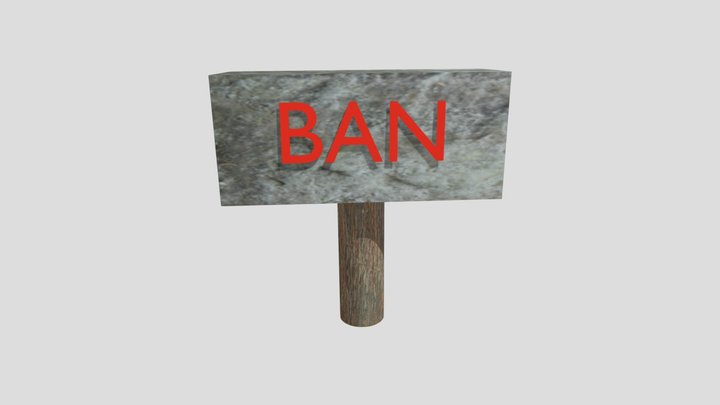 Ban hammer for gtag fangame! 3D Model