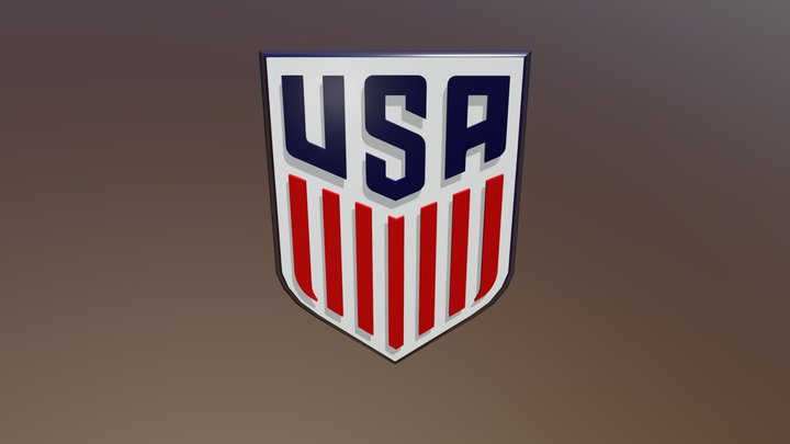 United States National Team Crest 3D Model