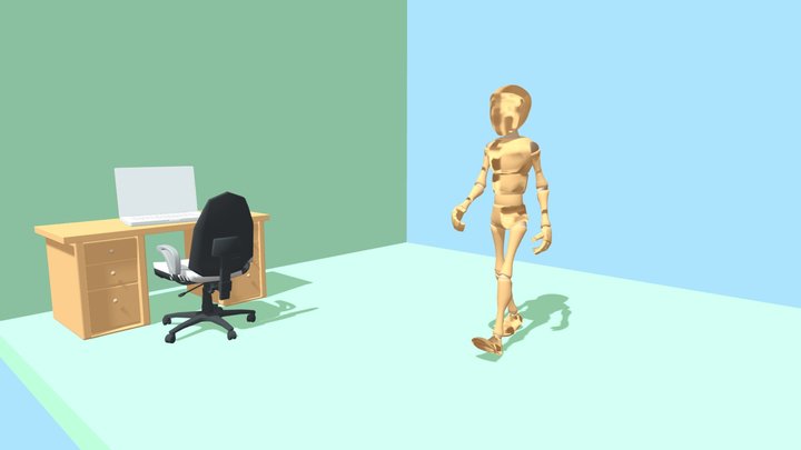 Walk Cycle 3D Model