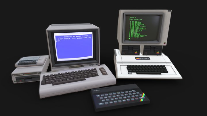 Micro computers (80s) 3D Model