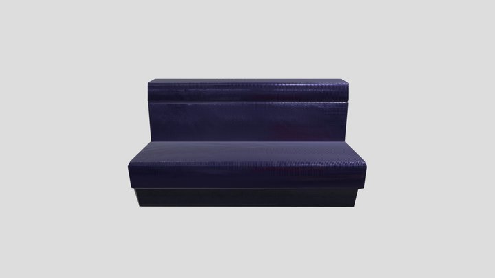 Sofa Purple Straight 3D Model