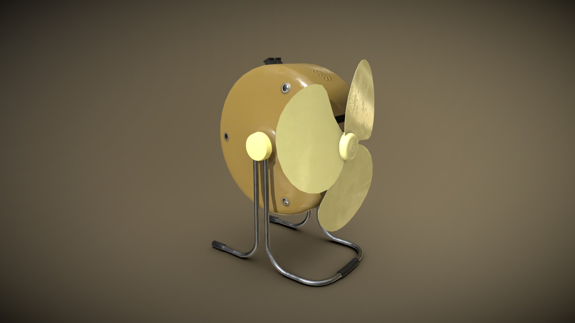 3D model Desktop fan 7 of 10 - This is a 3D model of the Desktop fan 7 of 10. The 3D model is about a light bulb with a face.