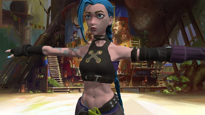 Arcane Style Jinx – Stylized Character Sculpt 3D Model