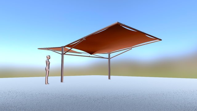 TensoMembrana 4 vagas 3D Model
