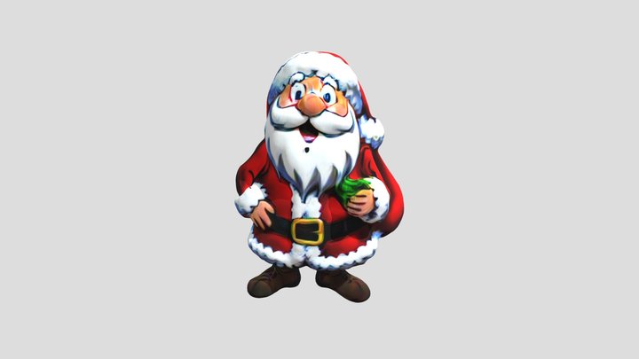 Cute Santa Claus 3D Model