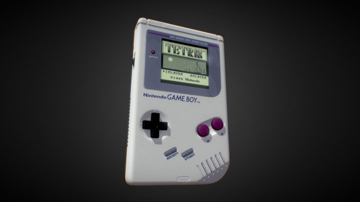 Nintendo Game Boy (high poly) 3D Model