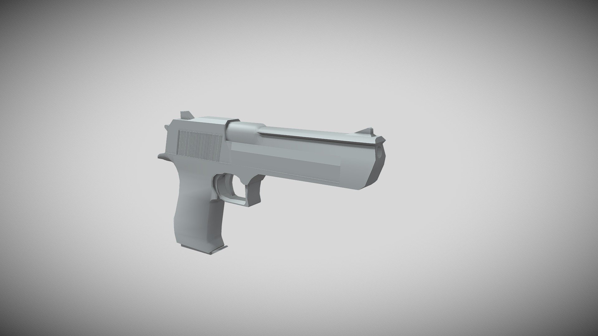 Low Poly Desert Eagle - 3d Model By Desain [6c88a5e] - Sketchfab