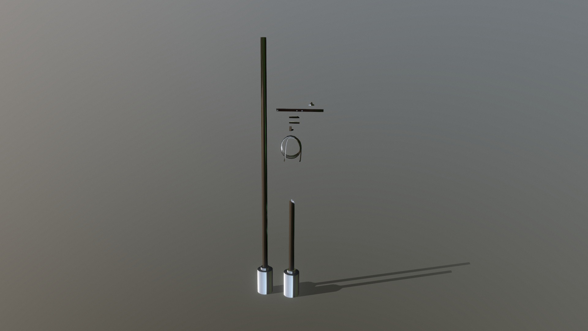 3D model HIE Utility Pole Set - This is a 3D model of the HIE Utility Pole Set. The 3D model is about a white wall with a black and white clock on it.