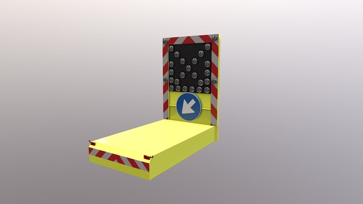Dutch crash attenuator attachment 3D Model