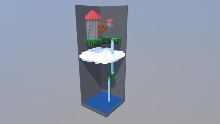 Sky Castle 3D Model