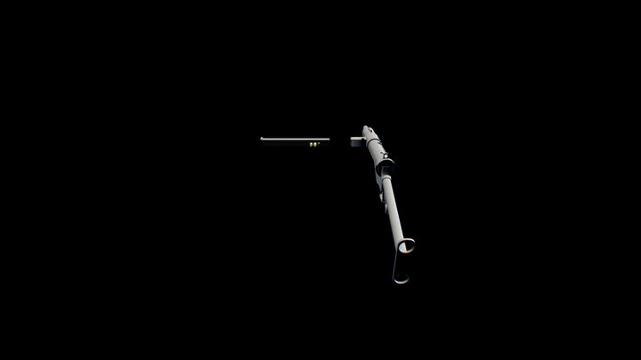 Sten Mk II Submachine Gun 3D Model