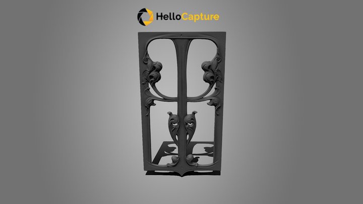 Panneau en fonte - Hector Guimard 3D Model