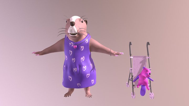 Sister Beaver 3D Model