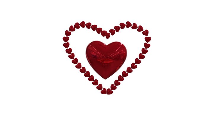 Heart decoration free model for decoration 3D Model