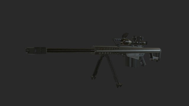 AMR Barrett M82A1 3D Model