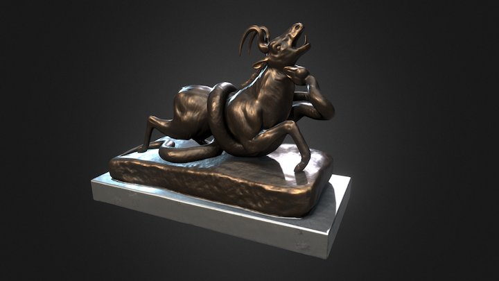 Goat and a snake 3D Model