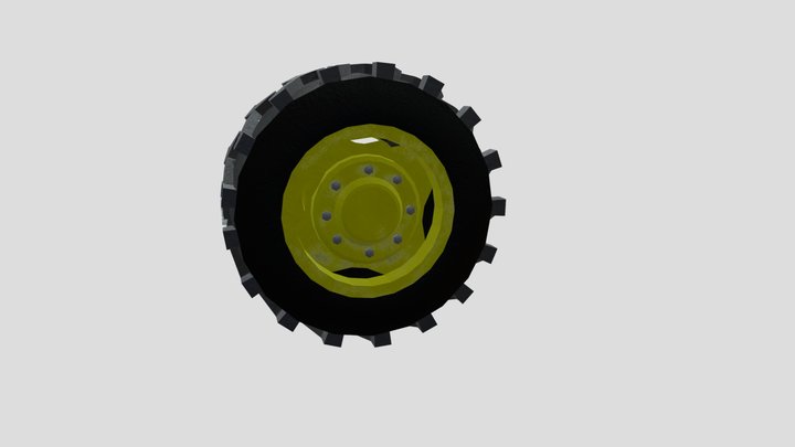 Tire With Tread 3D Model