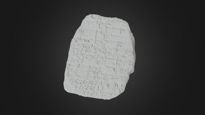 Clay tablet, circa 2500 BCE 3D Model