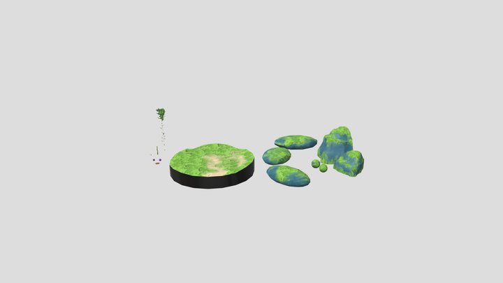 Individual textures Underwater scene 3D Model