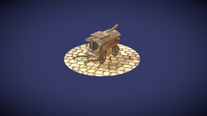 Fantasy Wagon 3D Model