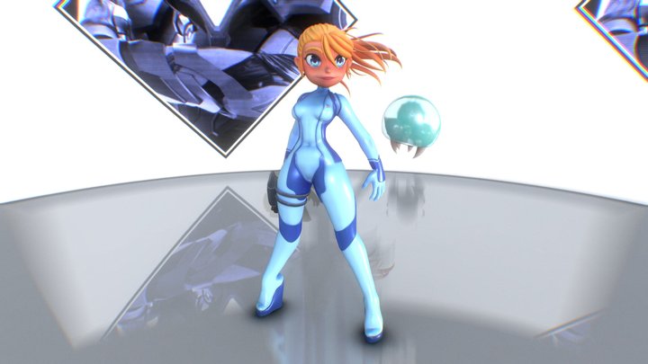 Samus Zero Suit - Metroid 3D Model