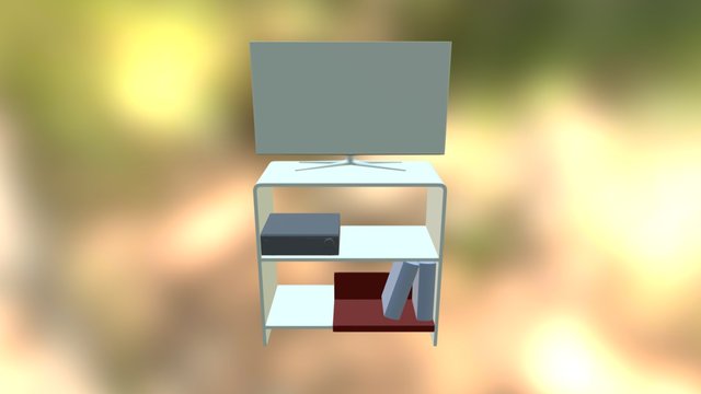 Simple Double Bookcase #01 3D Model