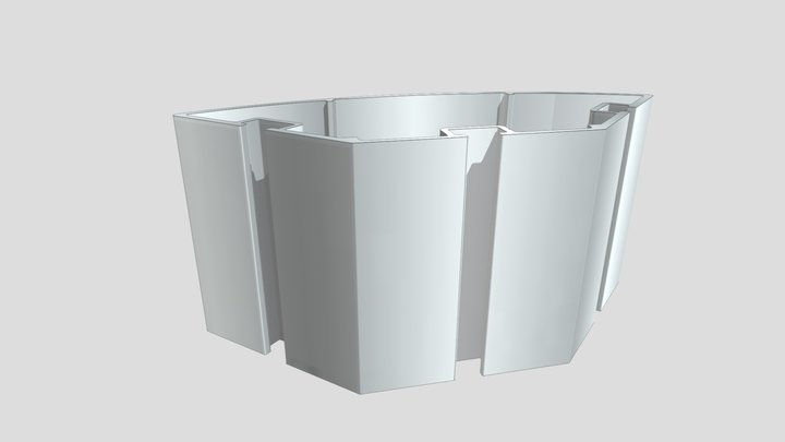 DecoGard Aluminiumprofil 46007 90° 3D Model