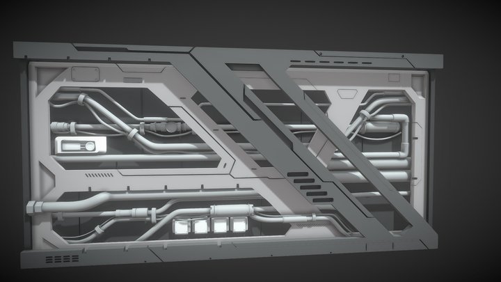 SCI-FI WALL 3D Model